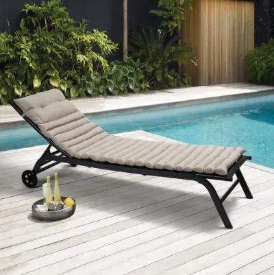 Outdoor Lounge Chair Cushion Set - KHAKI