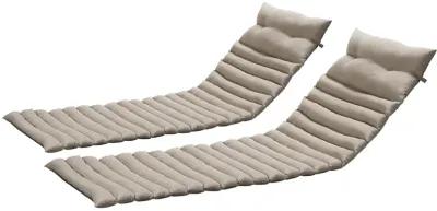 Outdoor Lounge Chair Cushion Set - KHAKI