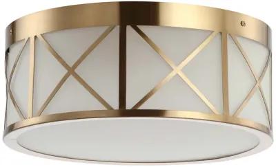 Cadence Drum Metal/Glass Flush Mount