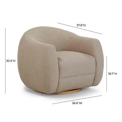 Judy Honey Boucle Swivel Chair