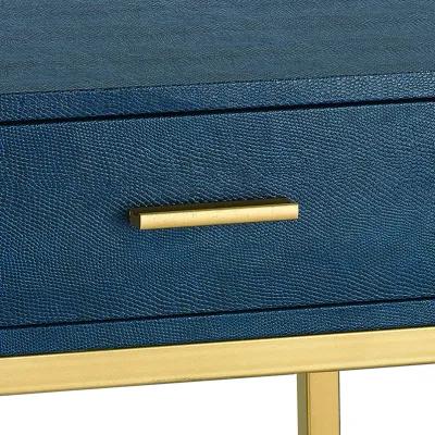 Shagreen Blue Accent Table