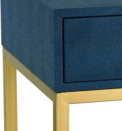 Shagreen Blue Accent Table