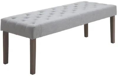 Simple Tufted Upholstered Ottoman Accent Bench with Soft Comfortable Cushion