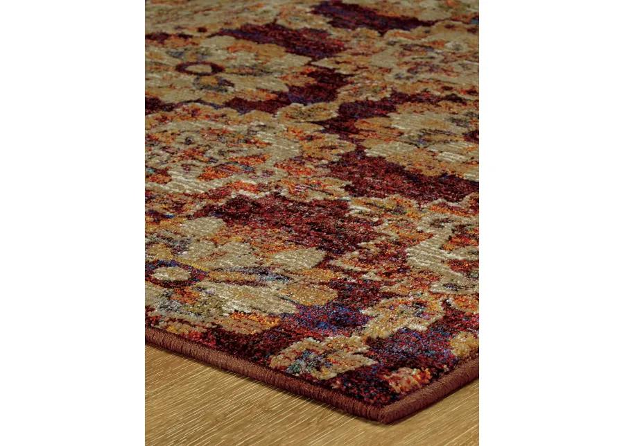 Andorra 1'10" x 3'2" Red Rug