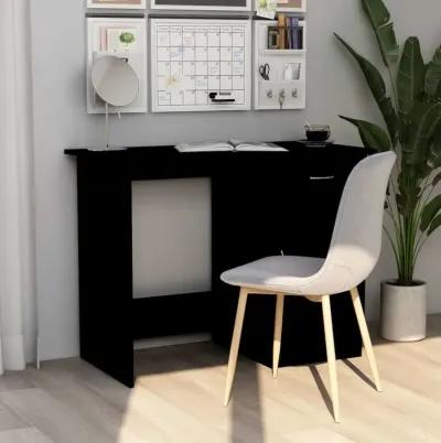 vidaXL Desk Black 39.4"x19.7"x29.9" Chipboard, 801081