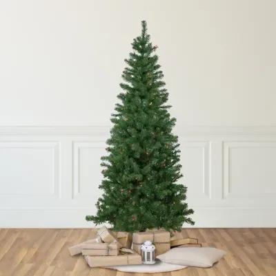 6' Pre-Lit Wilson Pine Slim Artificial Christmas Tree  Multi Lights