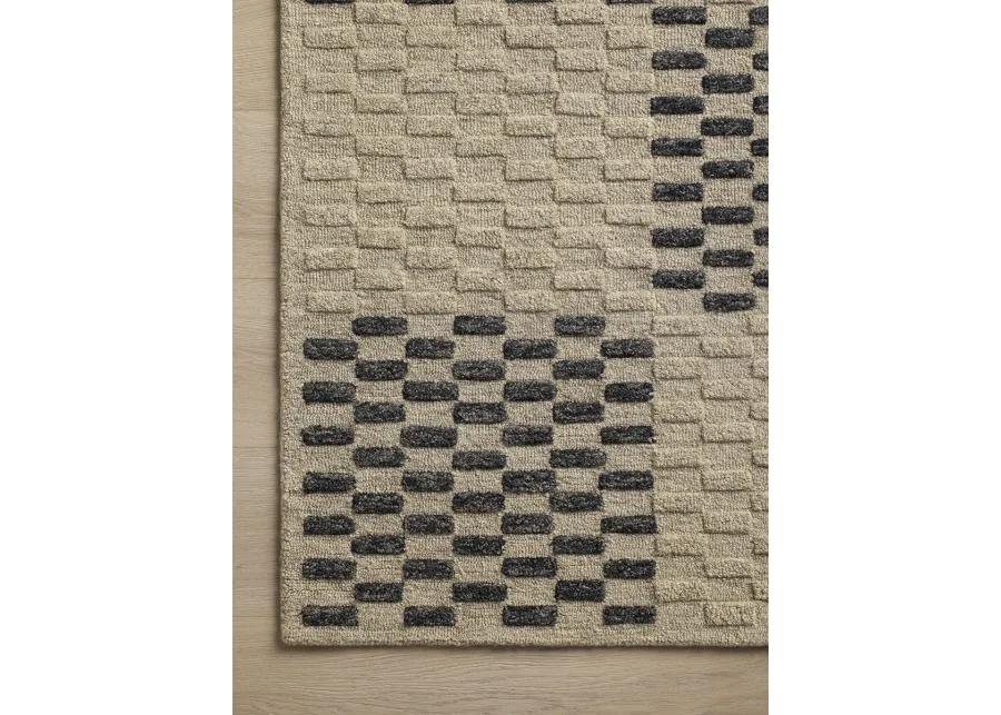 Bradley BRL-01 Beige / Midnight 2''6" x 7''6" Rug by Chris Loves Julia