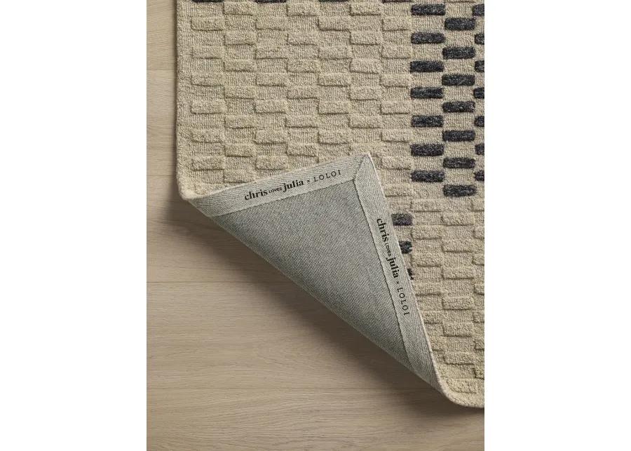 Bradley BRL-01 Beige / Midnight 2''6" x 7''6" Rug by Chris Loves Julia