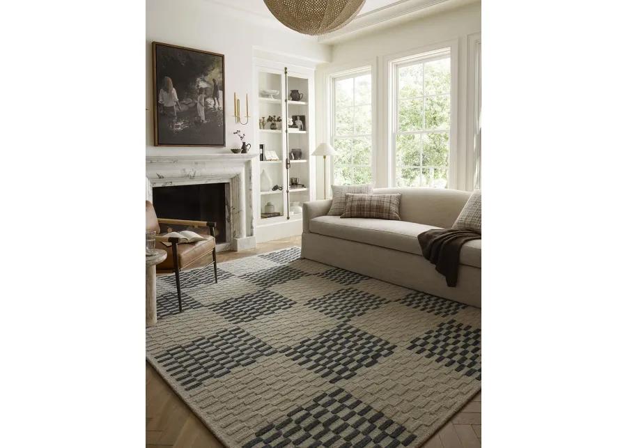 Bradley BRL-01 Beige / Midnight 2''6" x 7''6" Rug by Chris Loves Julia