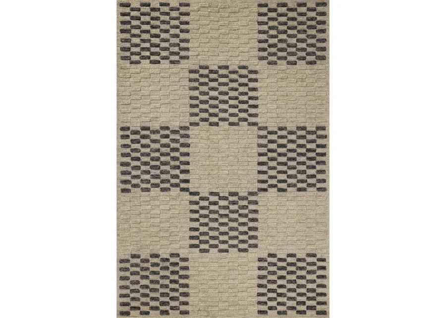 Bradley BRL-01 Beige / Midnight 2''6" x 7''6" Rug by Chris Loves Julia