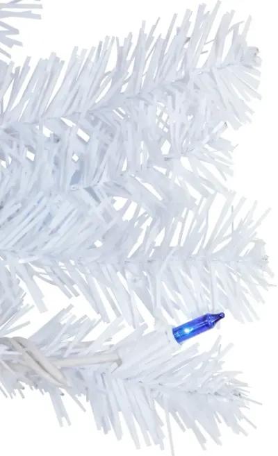 Pre-Lit Woodbury White Pine Artificial Christmas Wreath  24-Inch  Blue Lights