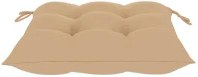 vidaXL Chair Cushions 4 pcs Beige 15.7"x15.7"x2.8" Fabric