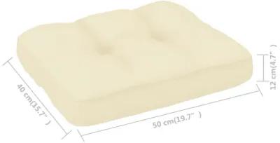 vidaX Pallet Sofa Cushion Cream 19.7"x15.7"x4.7"