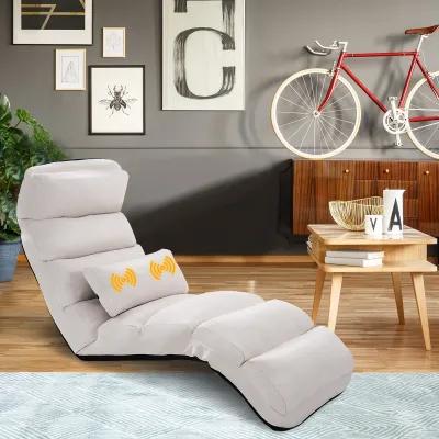 Stylish  Folding Lazy Sofa Chair with Pillow