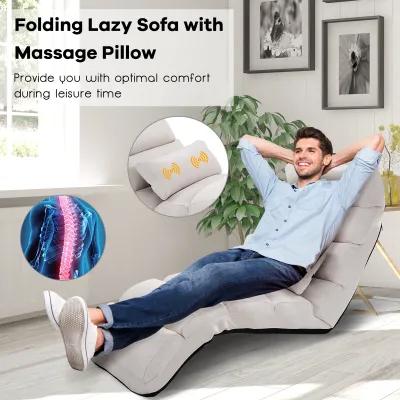 Stylish  Folding Lazy Sofa Chair with Pillow