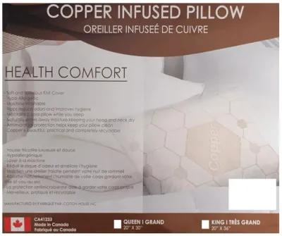 Cotton House - Copper Infused Pillow, Hypoallergenic, King Size