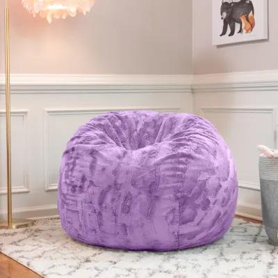 Jaxx Saxx 3 Foot Bean Bag Chair - Faux Fur - Fun Colors