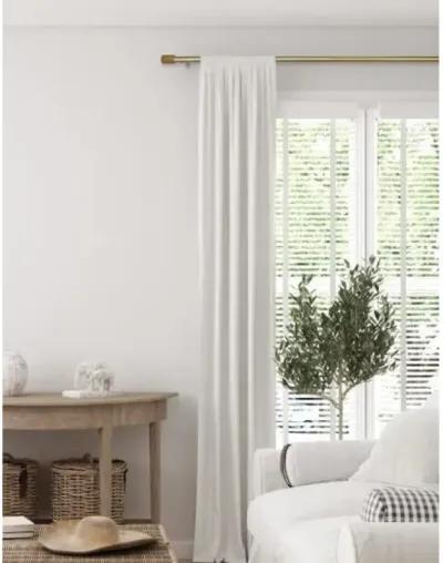 Linen Avenue Wood Cylinder Single Window Curtain Rod Set