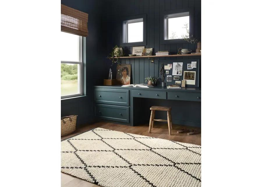 Alice ALI04 Cream/Charcoal 3'8" x 5'8" Rug