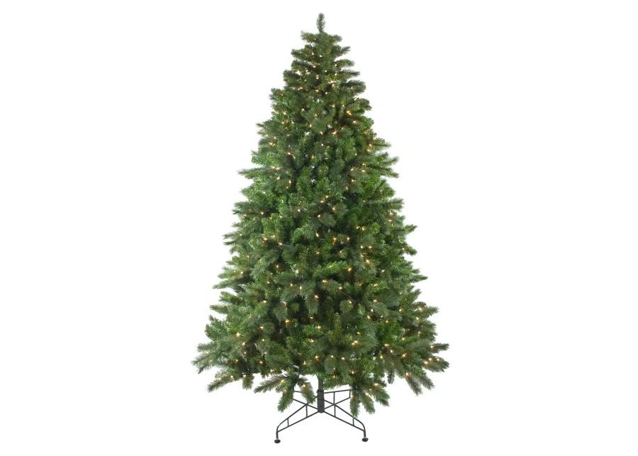 7.5' Pre-Lit Medium Mixed Scotch Pine Artificial Christmas Tree - Clear Lights