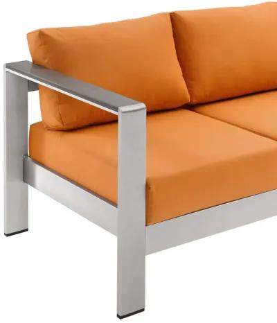 Modway - Shore Outdoor Patio Aluminum Sofa