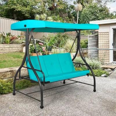 3 Seats Converting Outdoor Swing Canopy Hammock with Adjustable Tilt Canopy