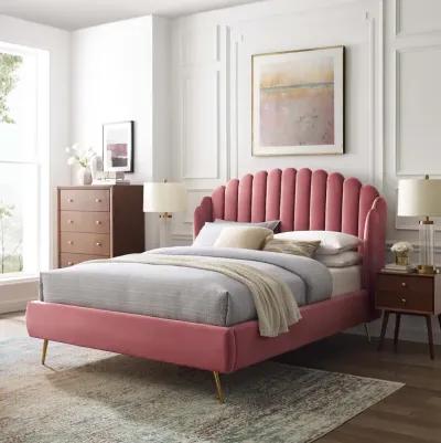 Modway - Lana Queen Performance Velvet Wingback Platform Bed