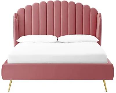 Modway - Lana Queen Performance Velvet Wingback Platform Bed