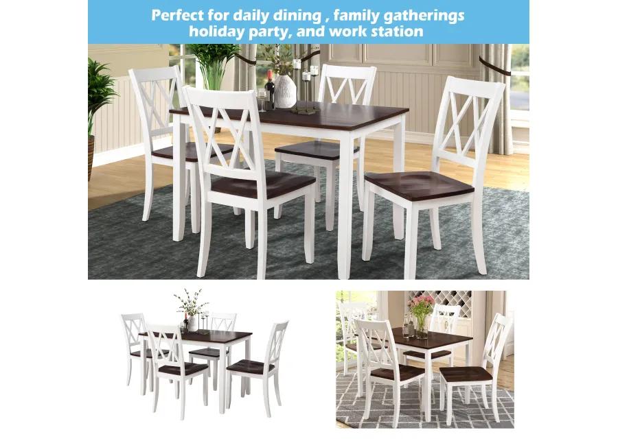 Merax Home Kitchen Dining Table Set with Chairs