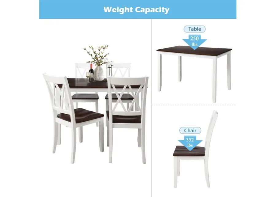 Merax Home Kitchen Dining Table Set with Chairs