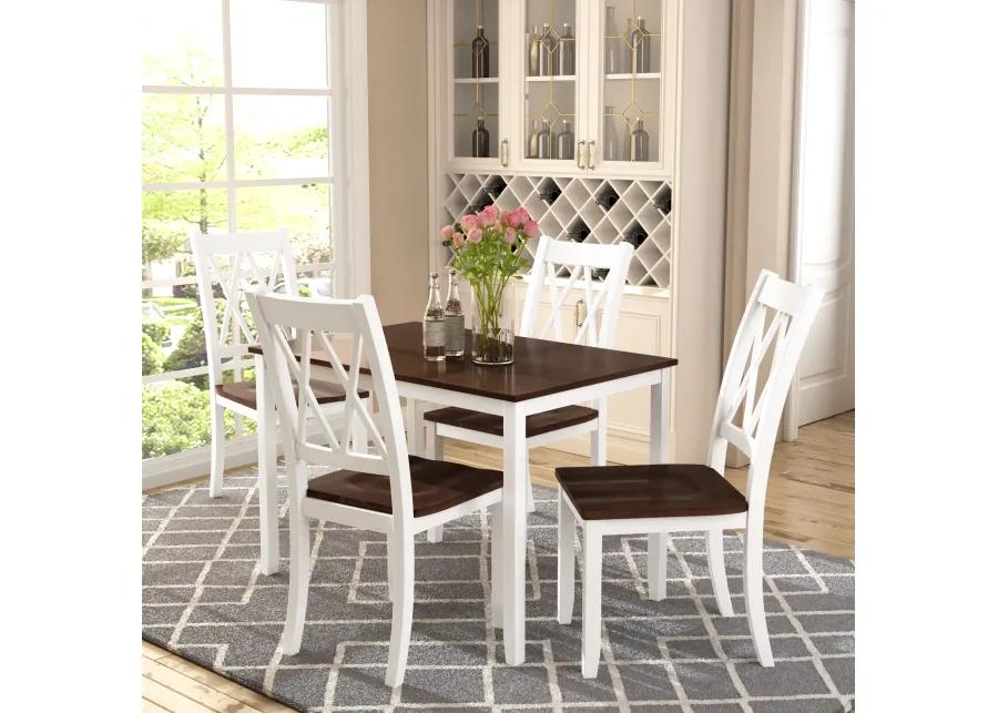 Merax Home Kitchen Dining Table Set with Chairs