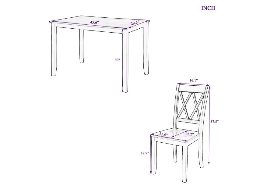 Merax Home Kitchen Dining Table Set with Chairs