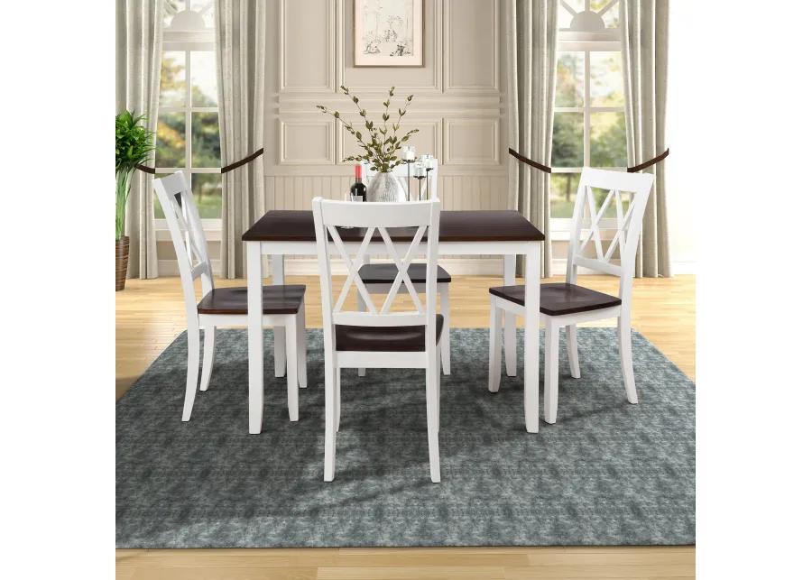 Merax Home Kitchen Dining Table Set with Chairs