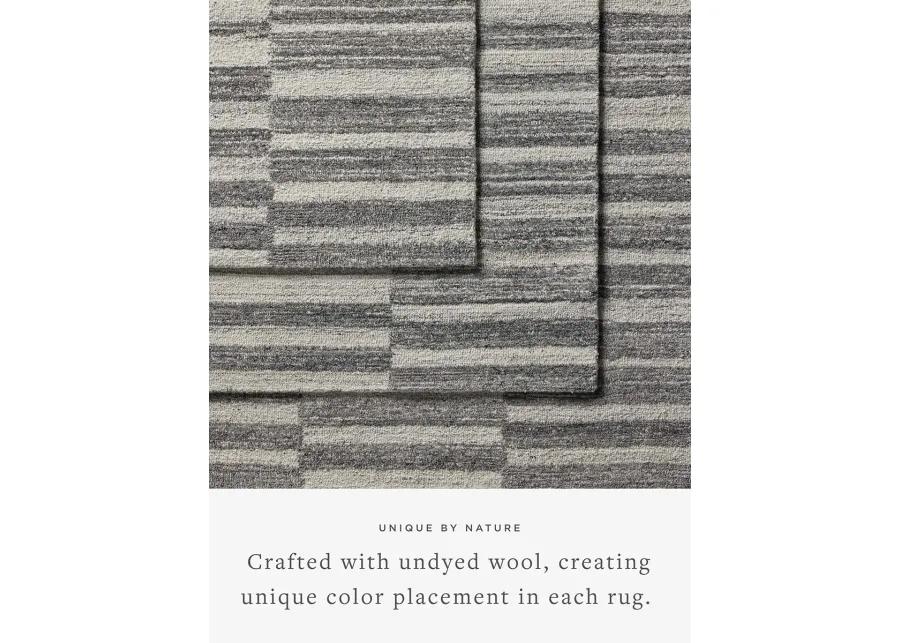 Rae Charcoal/Mist 2'6" x 7'6" Runner Rug by Magnolia Home by Joanna Gaines x Loloi