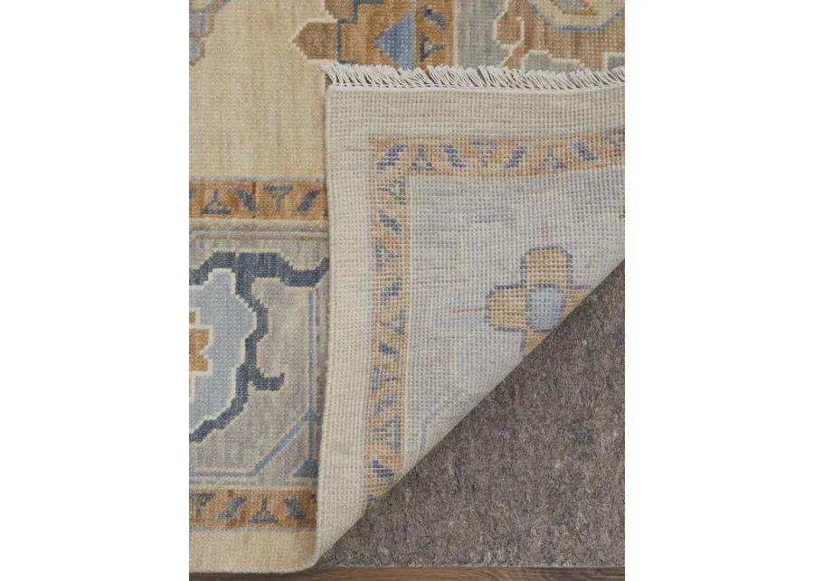 Karina 69G6F 2' x 3' Ivory/Blue/Tan Rug