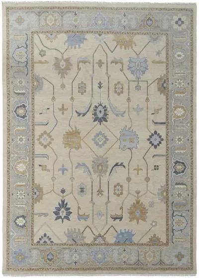 Karina 69G6F 2' x 3' Ivory/Blue/Tan Rug