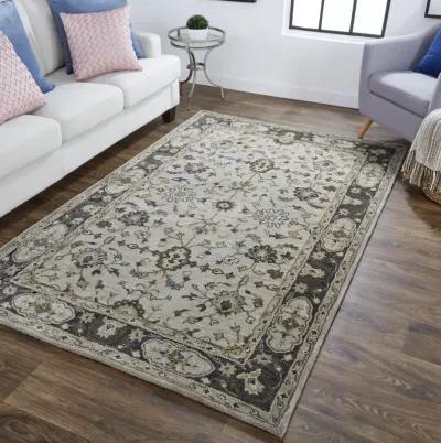 Eaton 8399F Gray/Ivory/Taupe 10' x 10' Round Rug