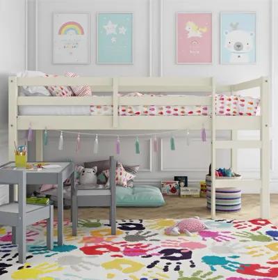 Milton Junior Twin Size Wooden Loft Bed for Kids