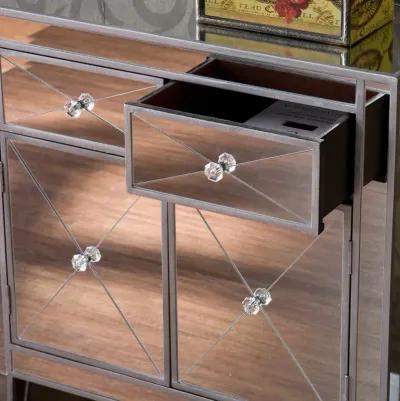 Halsey Mirrored Storage Cabinet