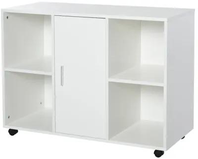 White Office Assistant: Multipurpose File Cabinet/Printer Stand