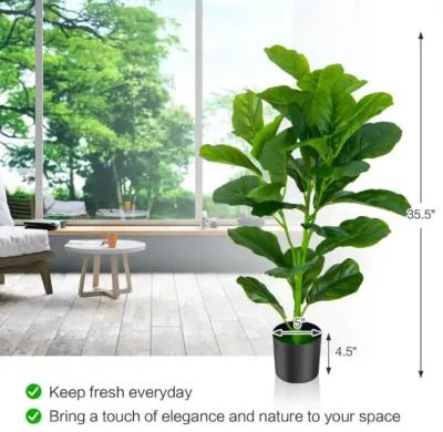 Hivvago 2-Pack Artificial Fiddle Leaf Fig Tree