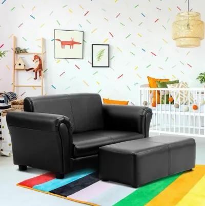 Soft Kids Double Sofa with Ottoman