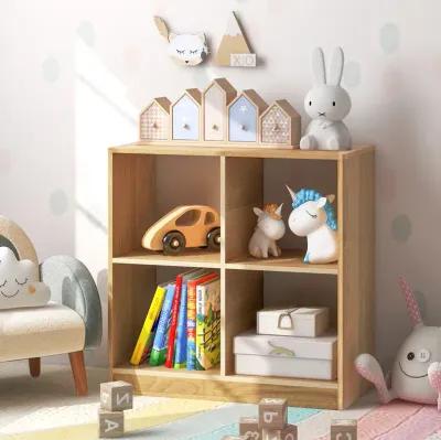 4-Cube Kids Bookcase with Open Shelves