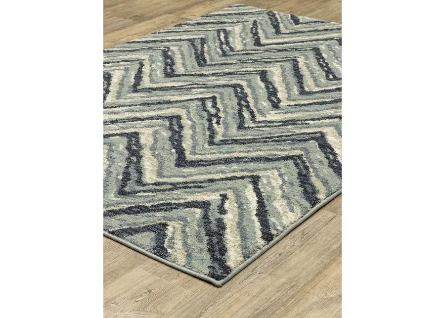 Seneca 2'3" x 7'6" Blue Rug