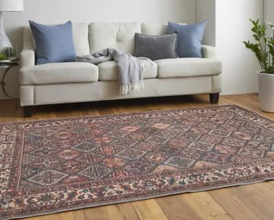 Rawlins 39HKF Brown/Red/Ivory 2'7" x 8' Rug