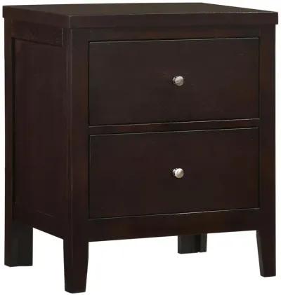 Carlton 2-drawer Rectangular Nightstand Cappuccino