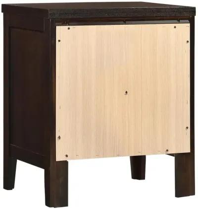 Carlton 2-drawer Rectangular Nightstand Cappuccino