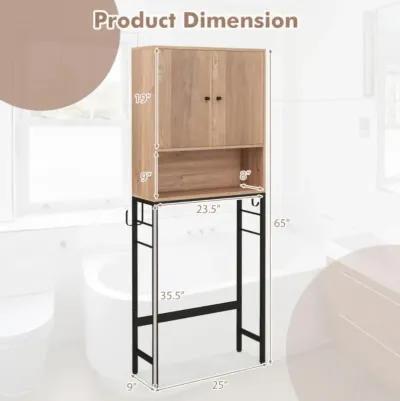 Hivvago Over The Toilet Storage Cabinet with 2 Doors and Adjustable Shelf