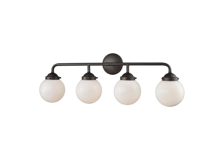 Beckett 33'' Wide 4-Light Vanity Light with Frosted Glass