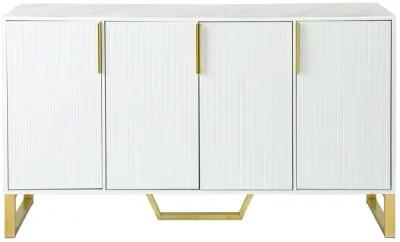 Merax Modern Metal Handles Sideboard Kitchen Cabinet